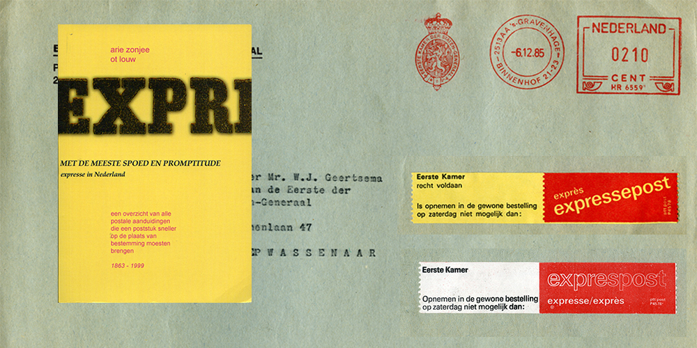 Express labels Netherlands + Philately