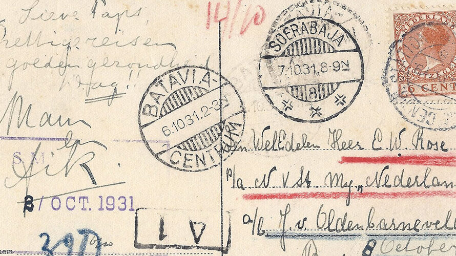 When the timing is wrong – postcards to E.W. Rose 1931