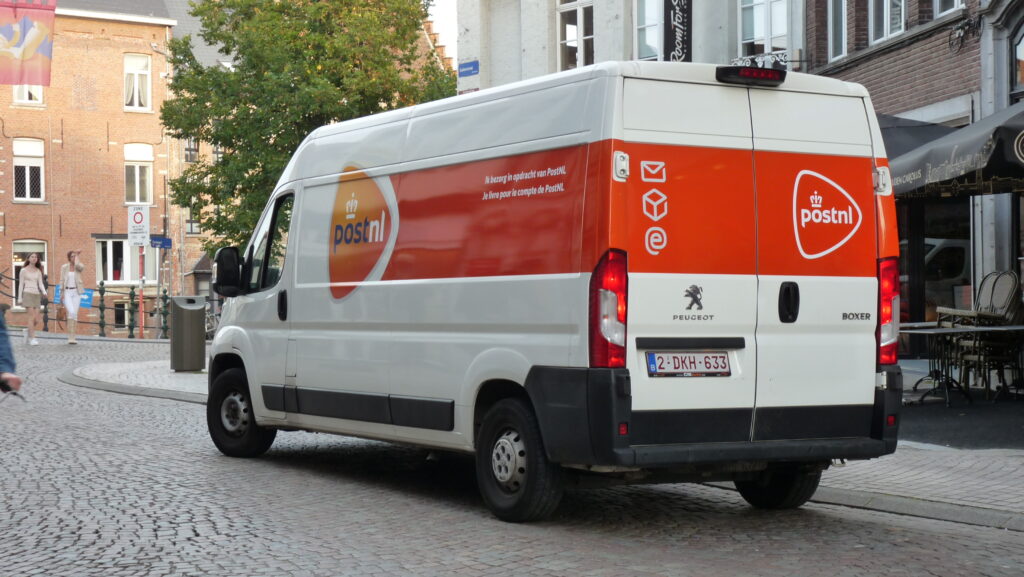 PostNL van in Mechelen Belgium, October 2023