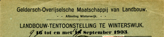 Agricultural Exhibition Winterswijk 1903