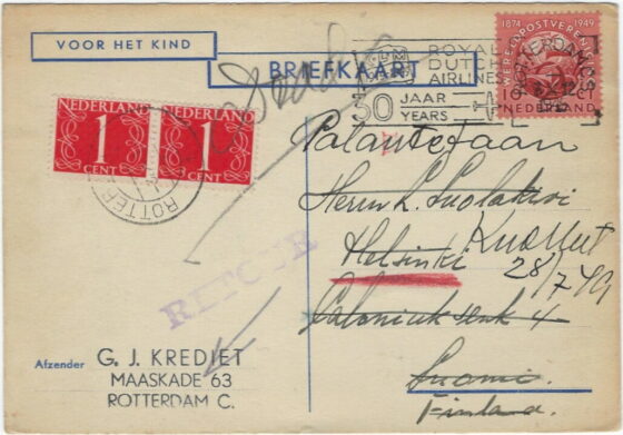 WHAT WAS GERRIT KREDIET LOOKING FOR IN HELSINKI?